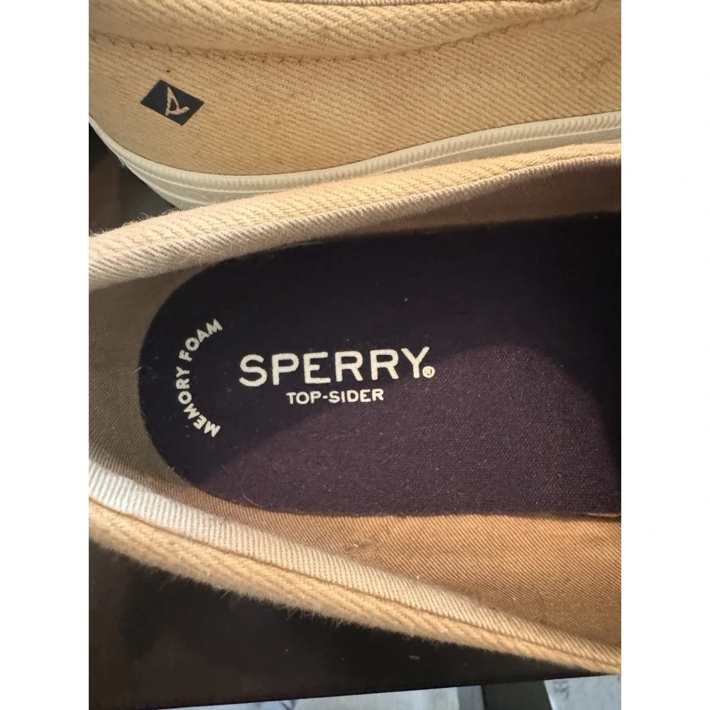Sperry Top-Sider Canvas Boat Shoes Women's 9.5 Tan NEW – Classic‎ Pair